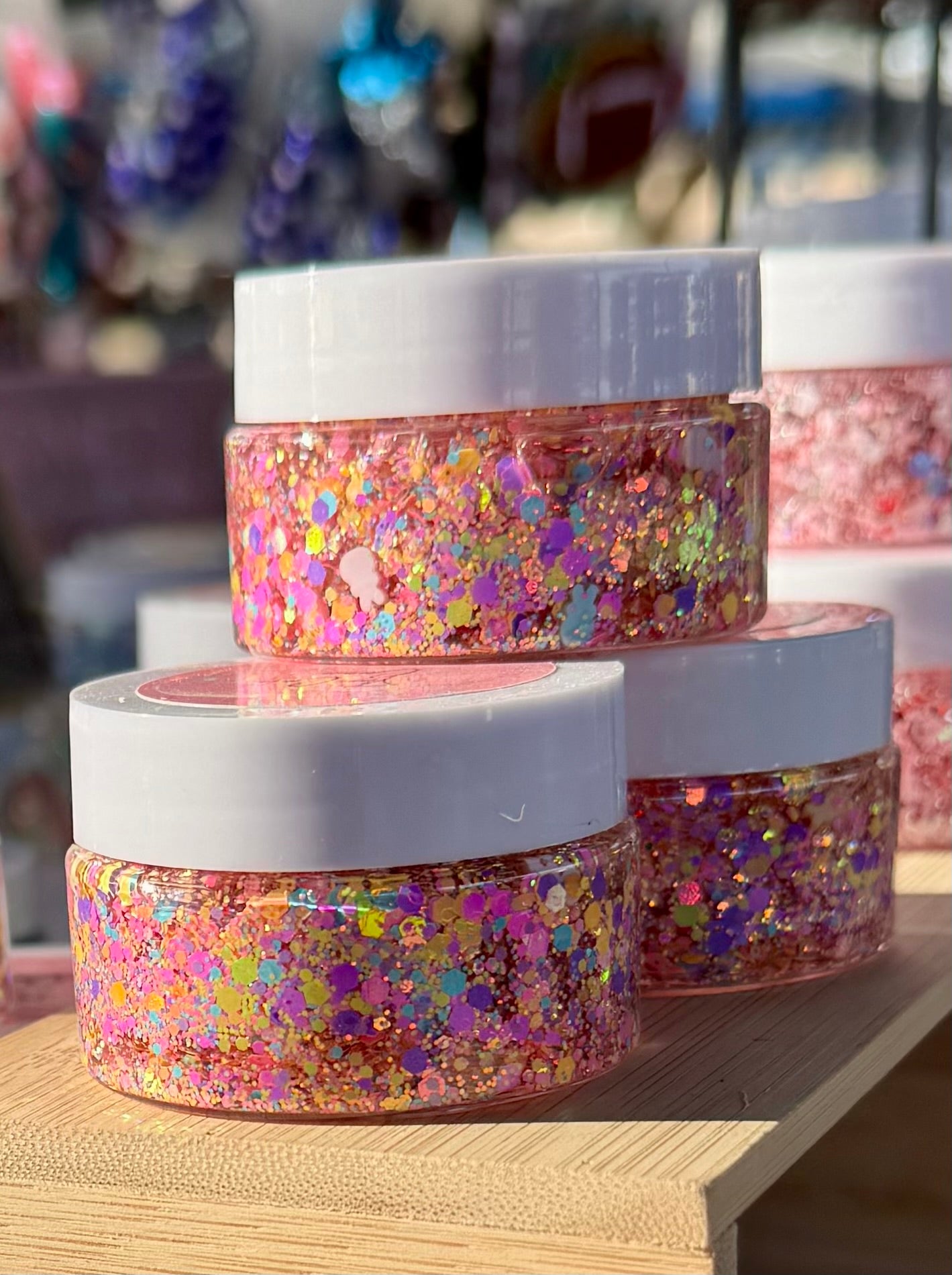 Peep glitter hair gel