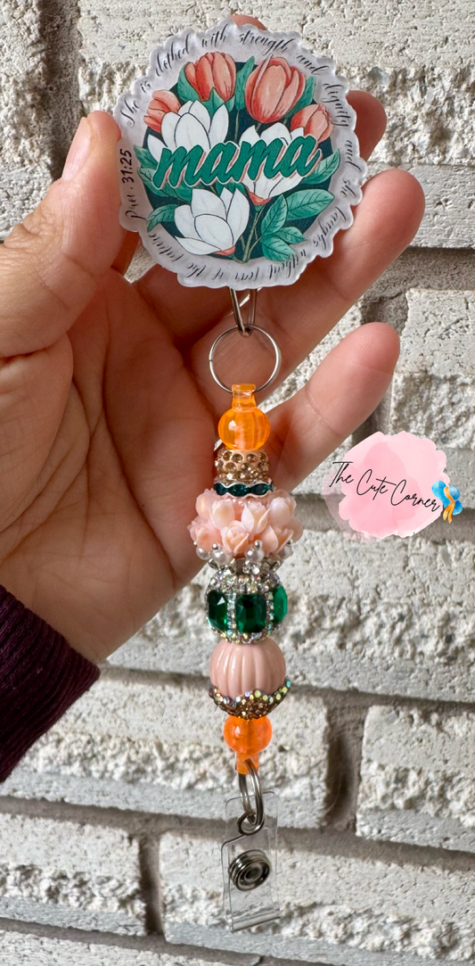 Mom badge reel