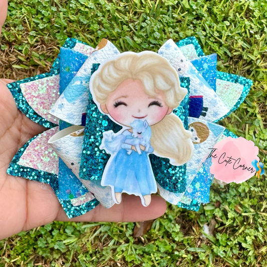 Elsa Inspired Bow