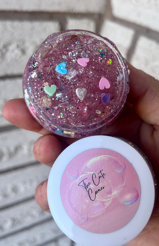 RAINBOW HEARTS GLITTER HAIR GEL