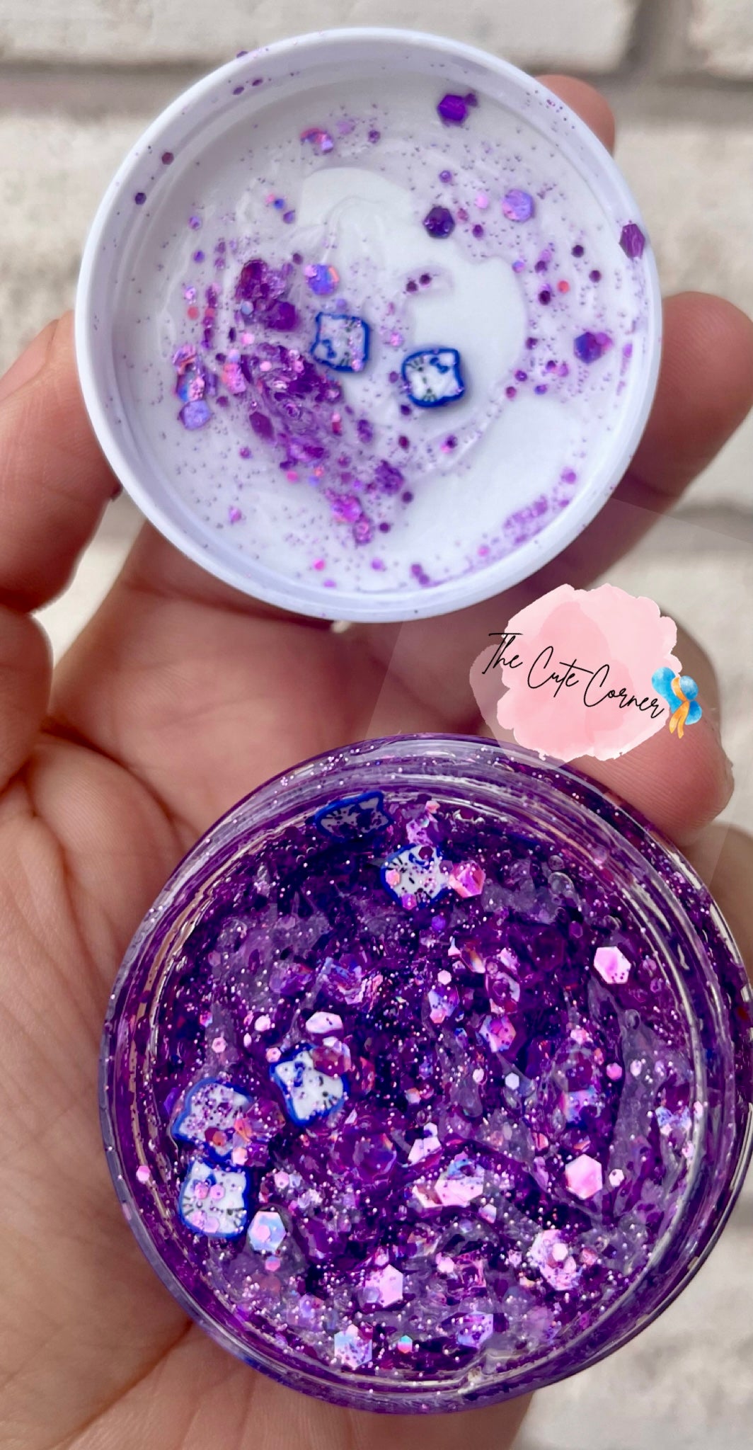 PURPLE HELLO KITTY GLITTER HAIR GEL